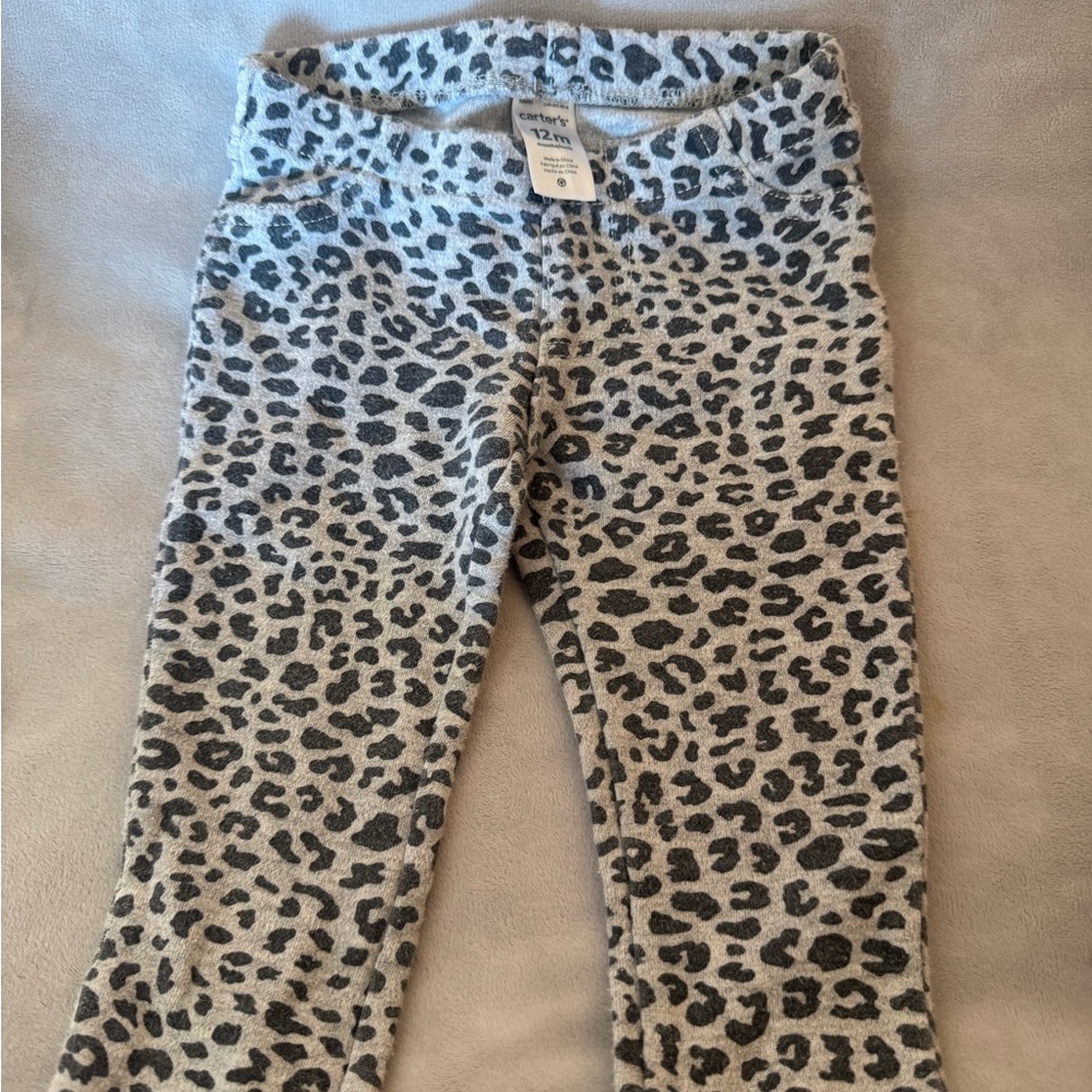 Carter's Gray Leopard Print Leggings